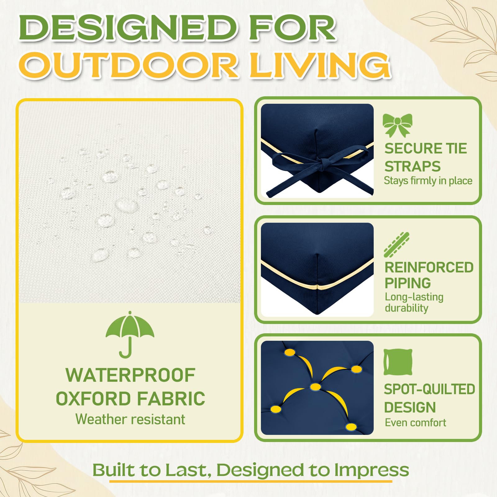 AS AWESLING ideal for 2-3 seater outdoor swings and bench seating.