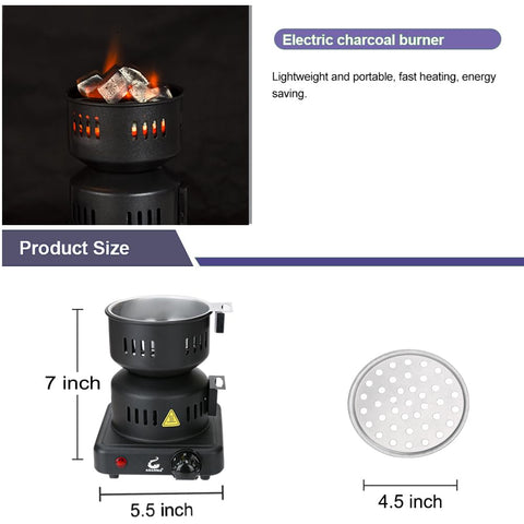 ASANMA Charcoal Starter fast-heat burner lights charcoal rapidly