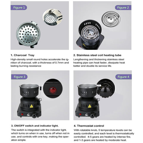 ASANMA Charcoal Starter multi-function can boil water and warm drinks