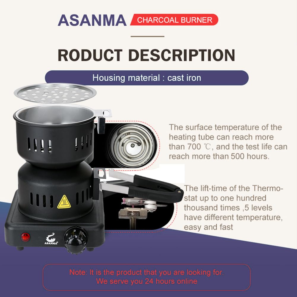 ASANMA Charcoal Starter stainless steel body withstands high heat