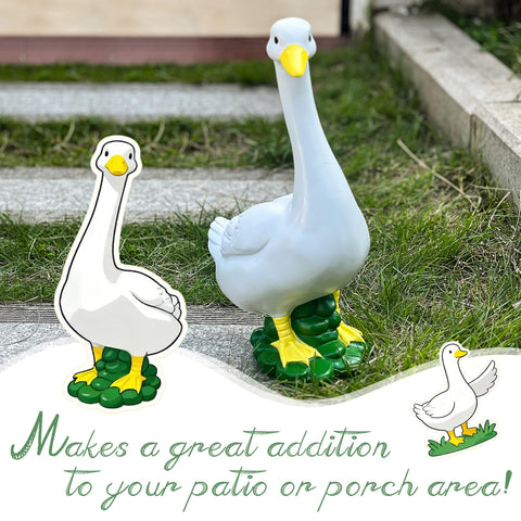ASDFG goose decor with costume-ready design; seasonal outfits invite creativity
