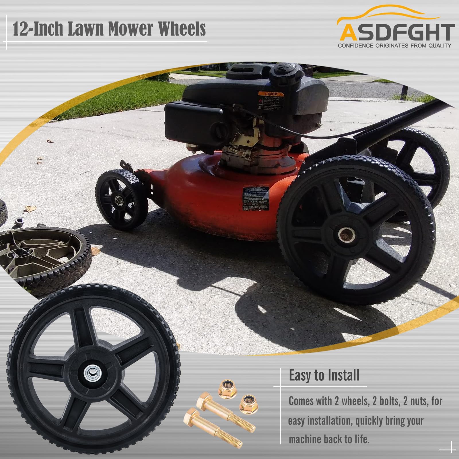 ASDFGHT kit includes bolts and nuts for hassle-free mounting.