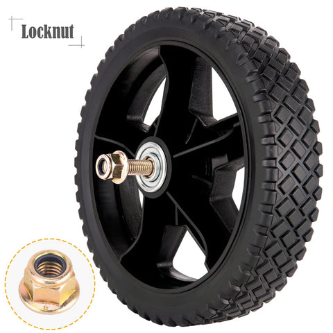 ASDFGHT 7-inch lawn mower wheel black finish for a clean look
