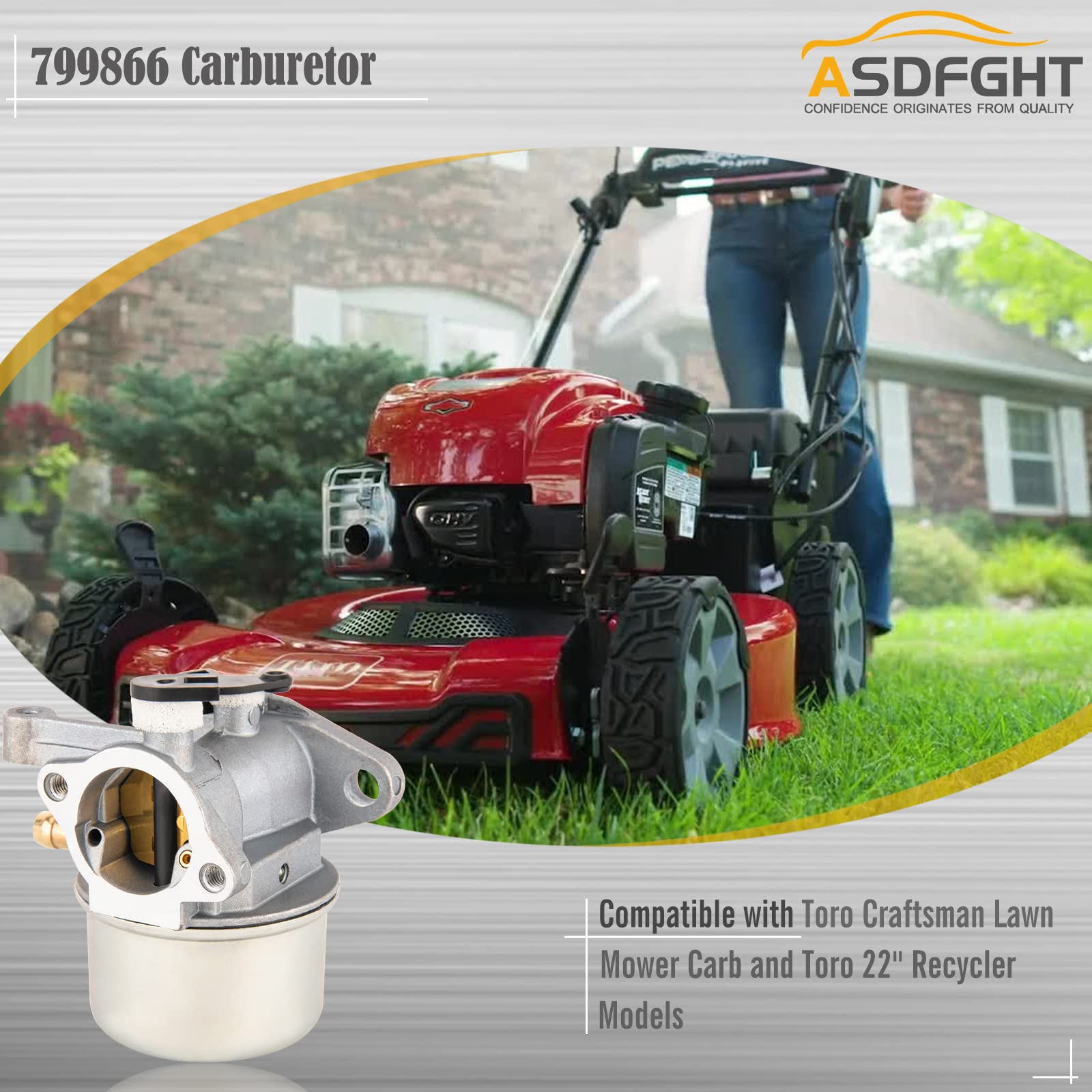 ASDFGHT 799866 carburetor diaphragm close-up emphasizes precise components