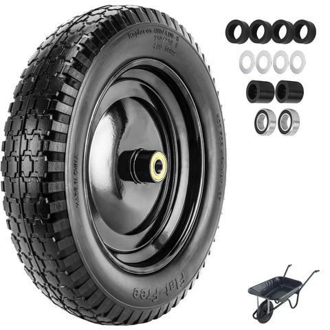ASDFGHT flat-free tire 14.5x3.2 front view for smooth, maintenance-free rides.