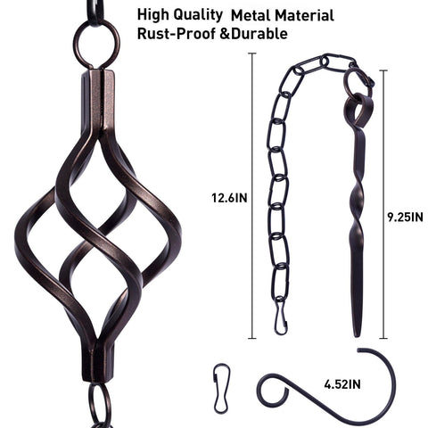 Hanger attachment for Aseneat rain chain showing easy installation