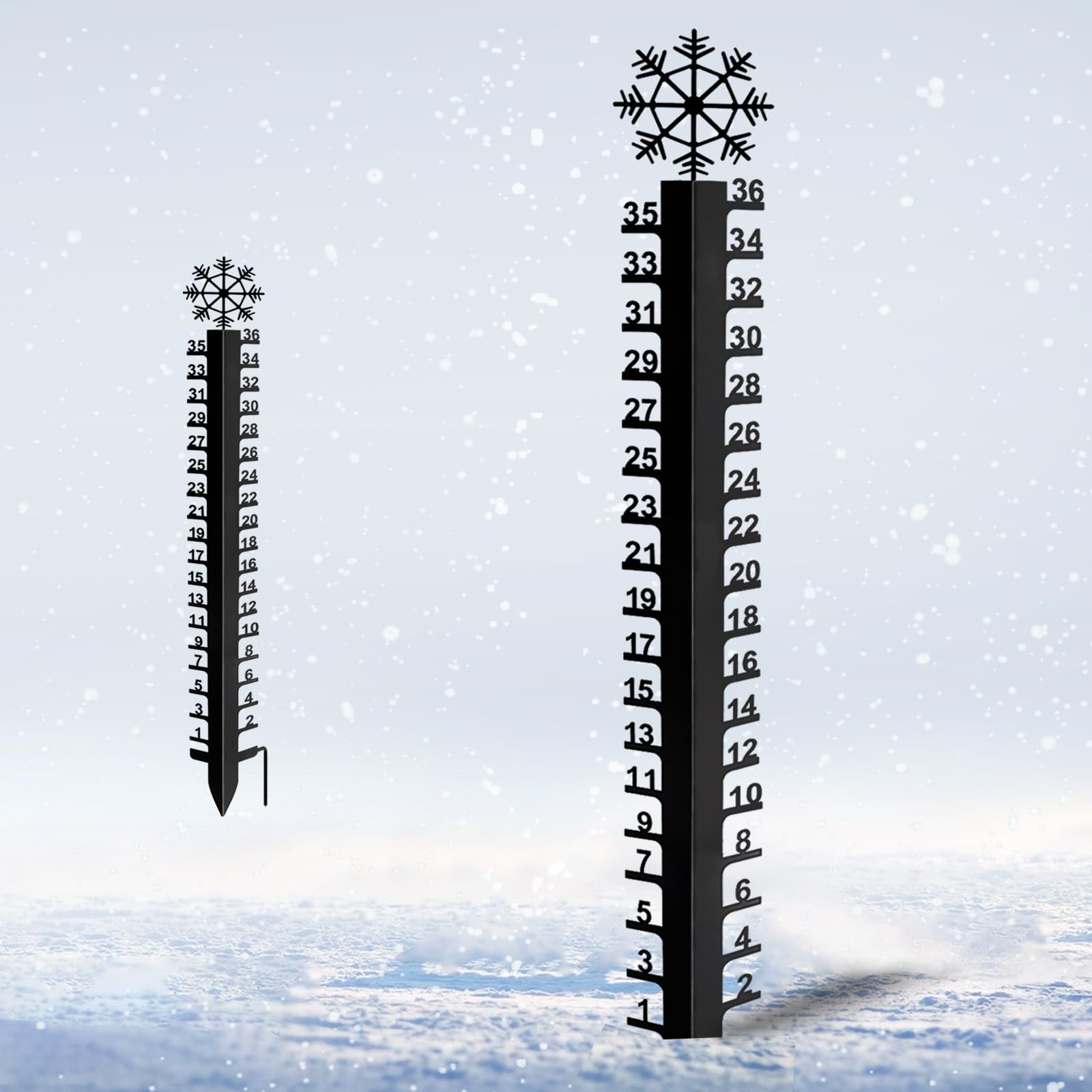 Asenron 36-inch snow gauge stand provides precise yard snowfall readings at a glance.