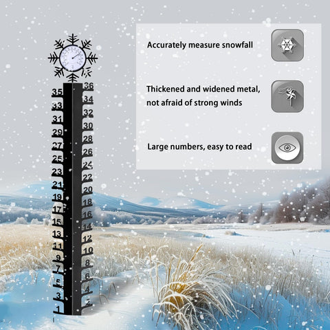 Asenron snow gauge adds festive outdoor decor for Christmas.