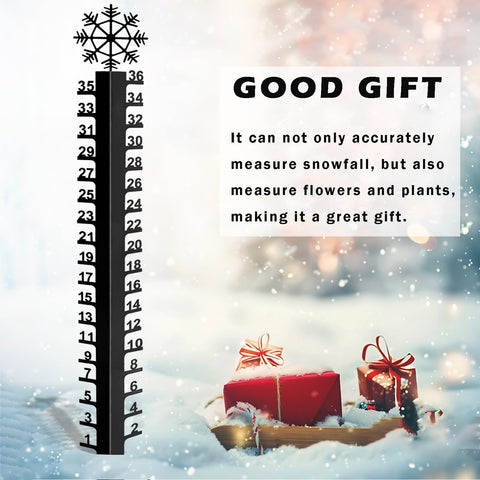 Asenron Christmas yard snow gauge decor doubles as festive ornament.