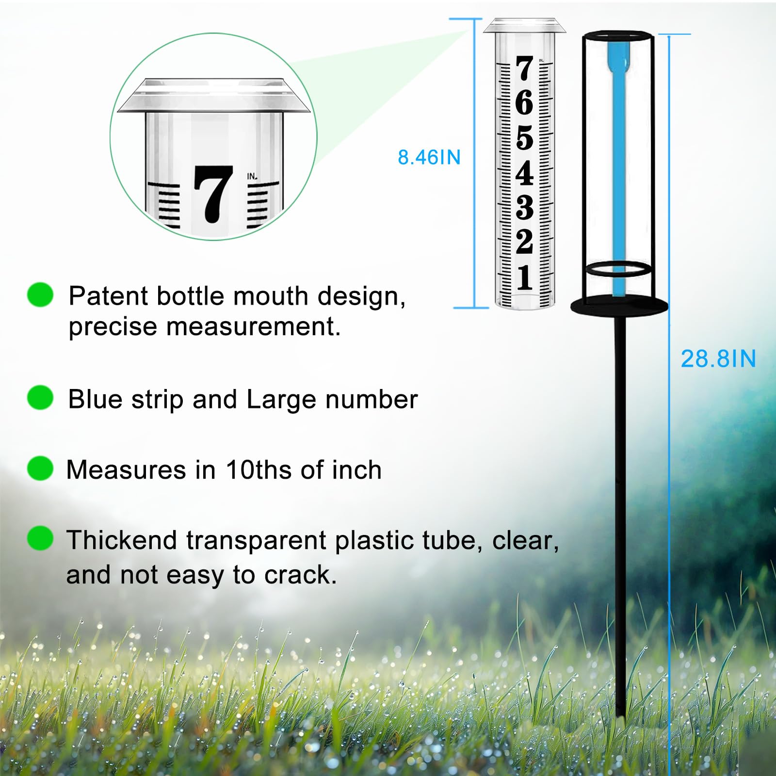 Asenron easy-install design supports stake mounting or fence hanging