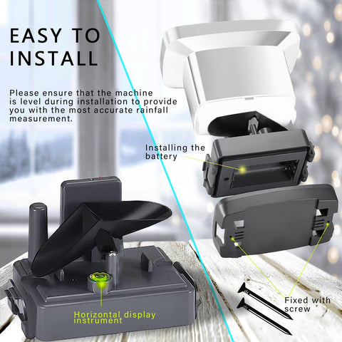 Asenron freeze proof outdoor rain gauge endures harsh weather