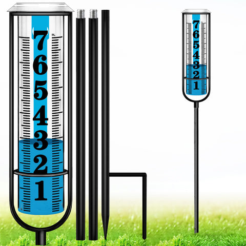 Asenron rain gauge assembly shows easy setup for precise yard rainfall readings.