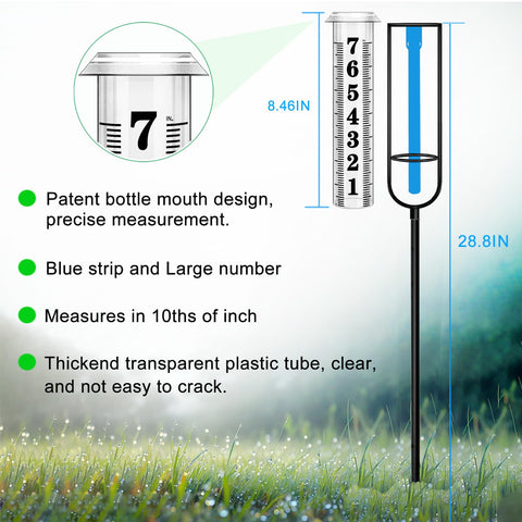 Asenron rain gauge cast-iron frame provides durable weather-resistant support.