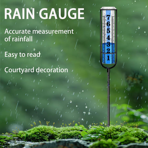 Asenron rain gauge outdoor cast-iron-frame adds sturdy garden decor.