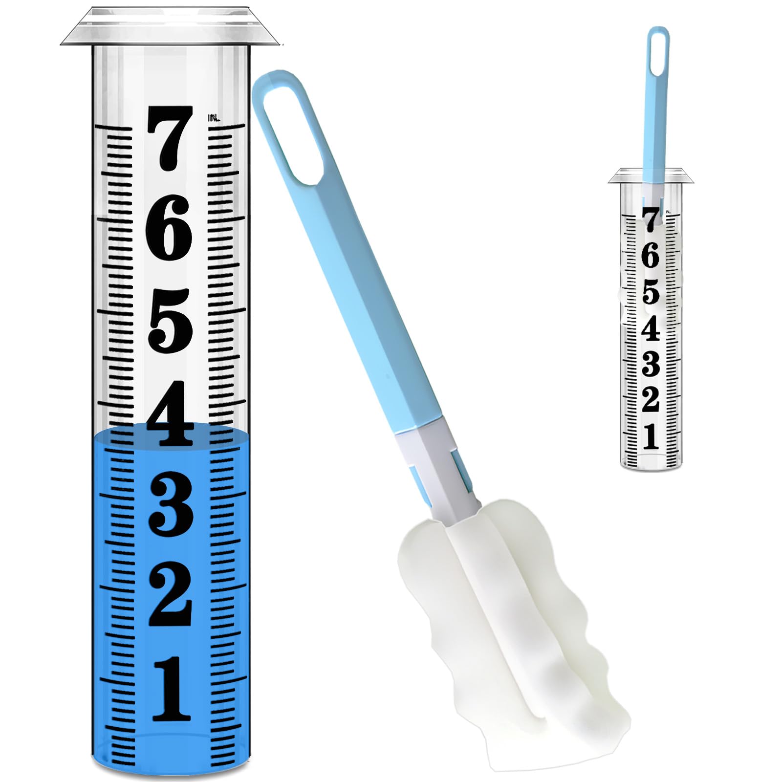 Asenron rain gauge replacement tube with clear body for easy reading.