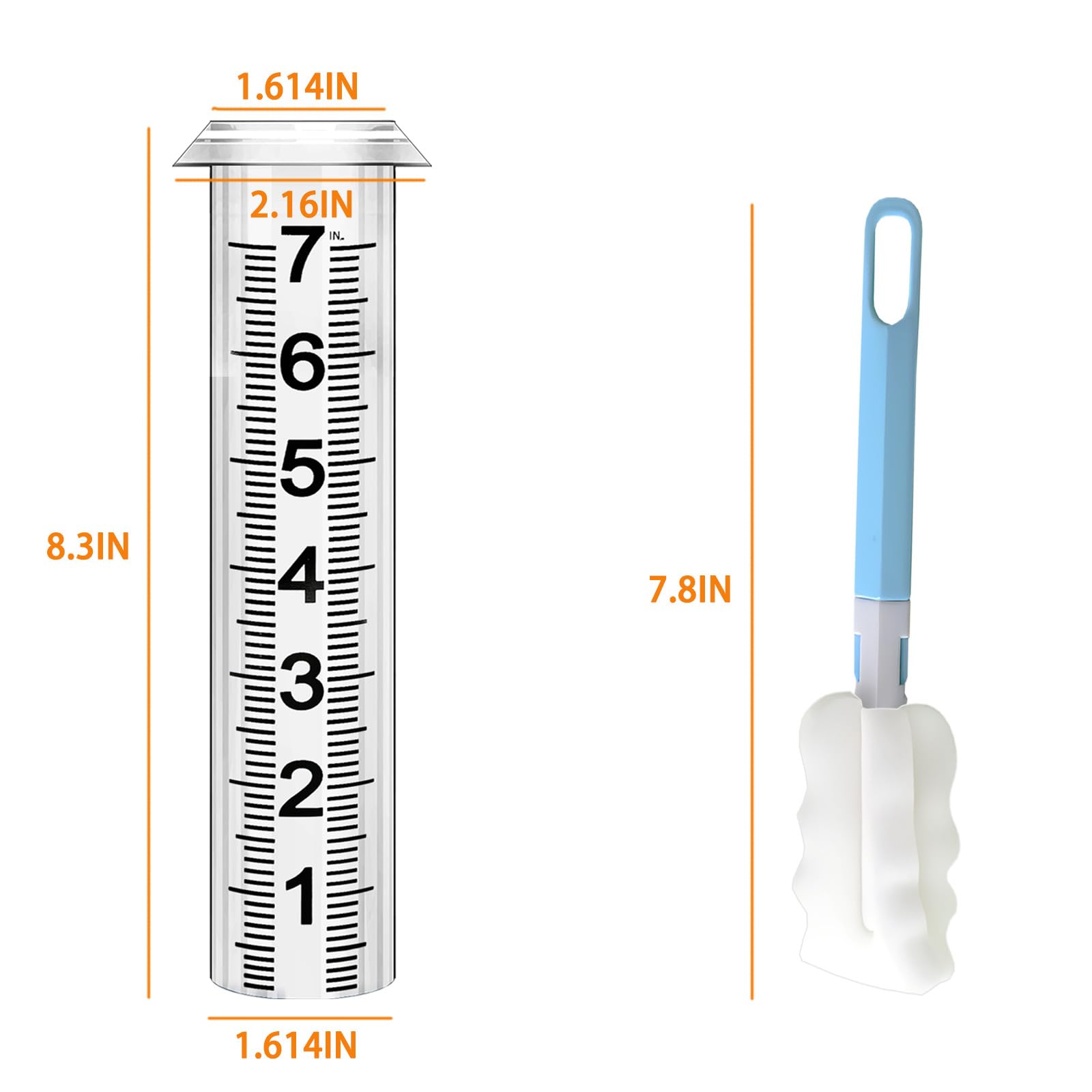 Asenron wide-opening tube enables quick rainfall entry into the gauge.
