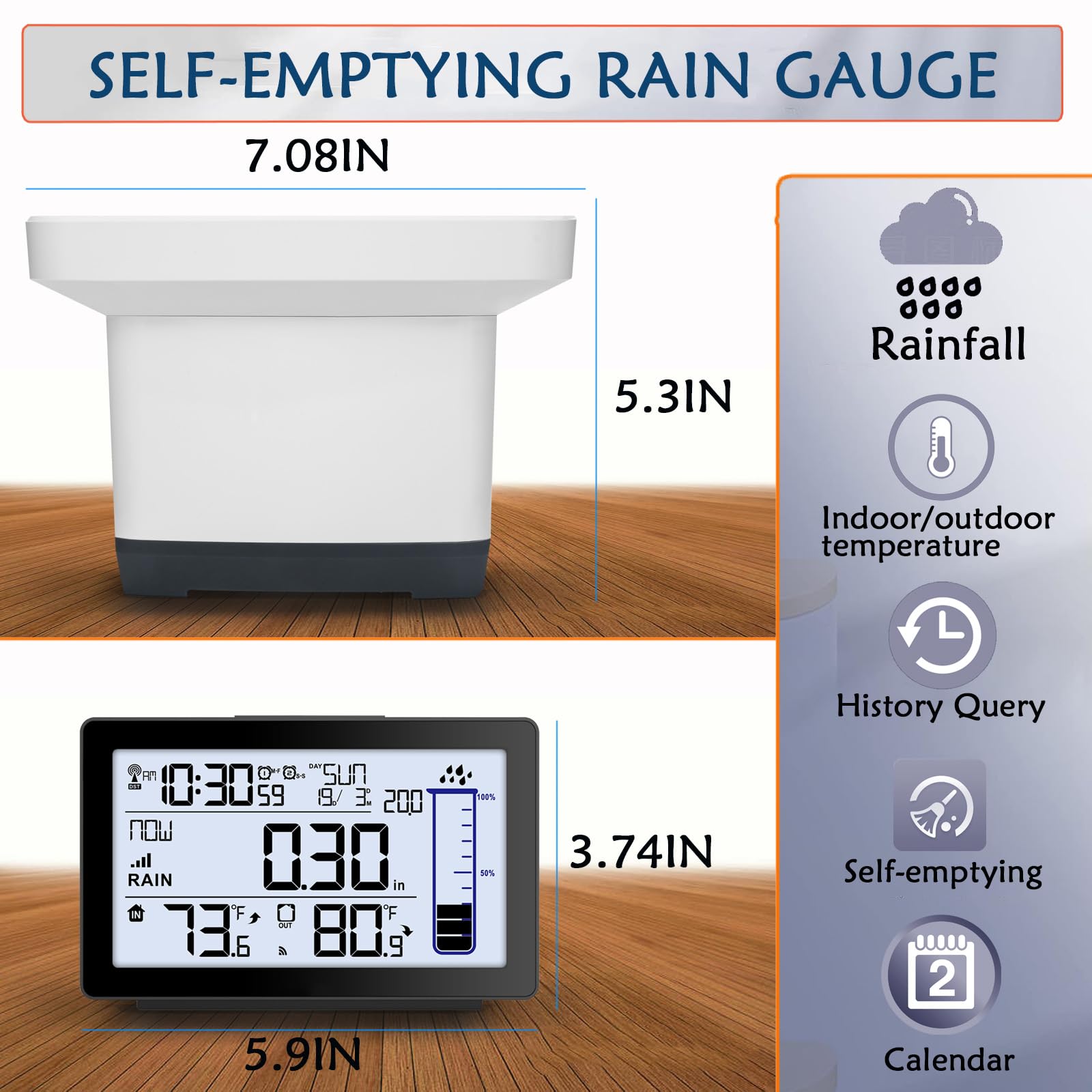 Asenron self emptying digital rain gauge reduces maintenance with automatic data collection