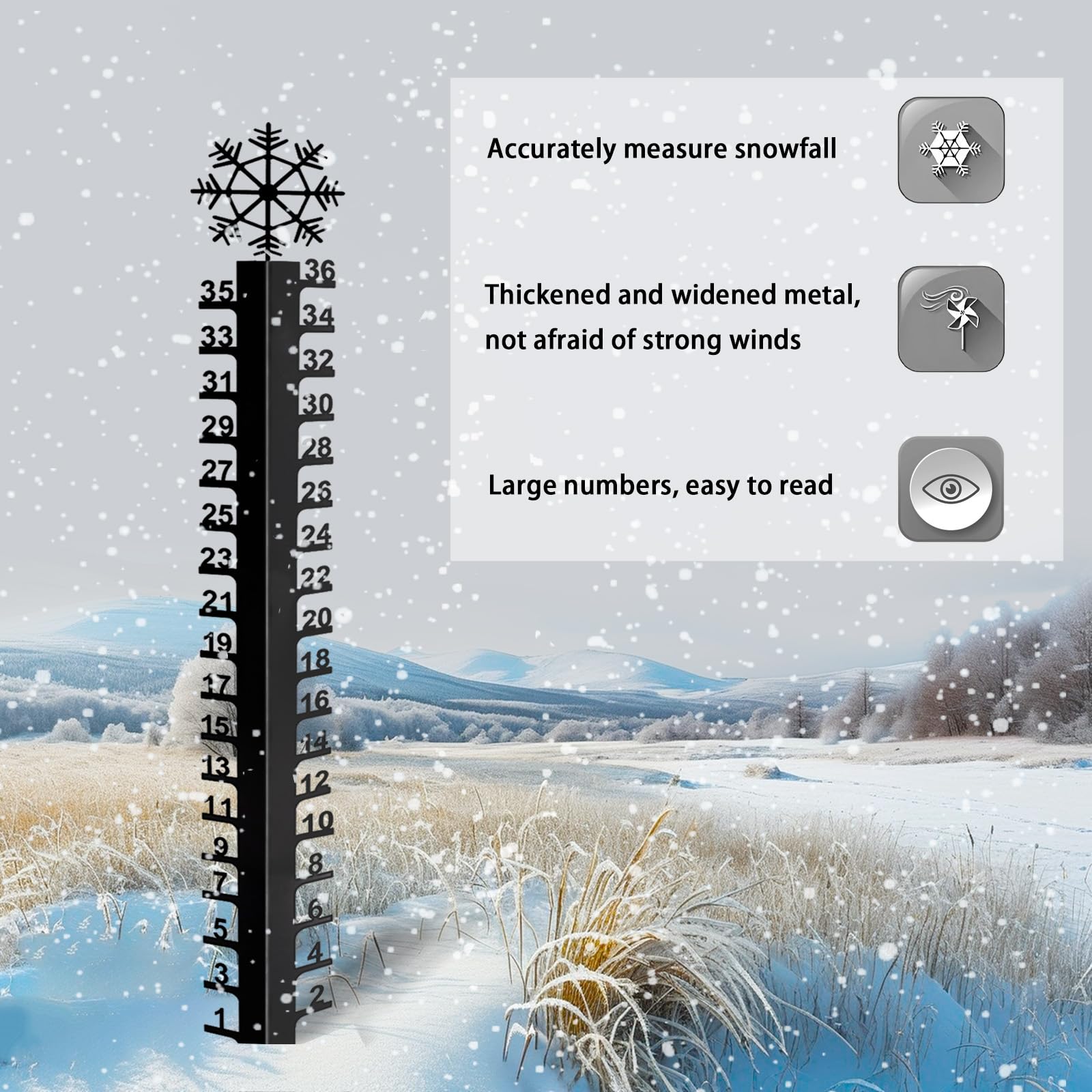 Asenron snowflake top garden decor adds seasonal charm to the yard.