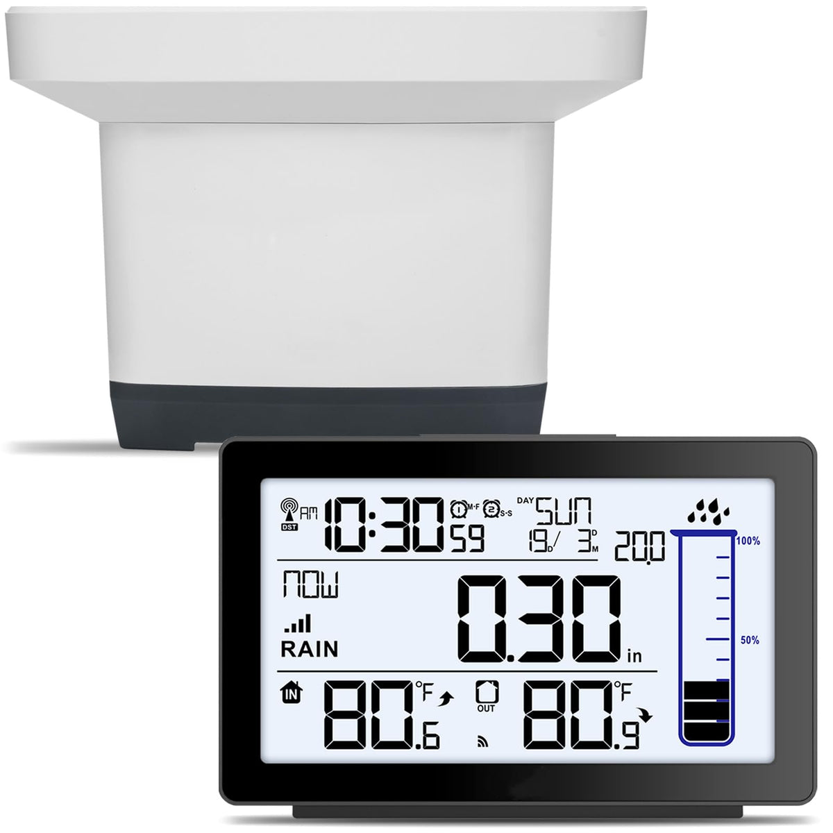 Asenron wireless rain gauge outdoor provides real time rainfall data for smart watering