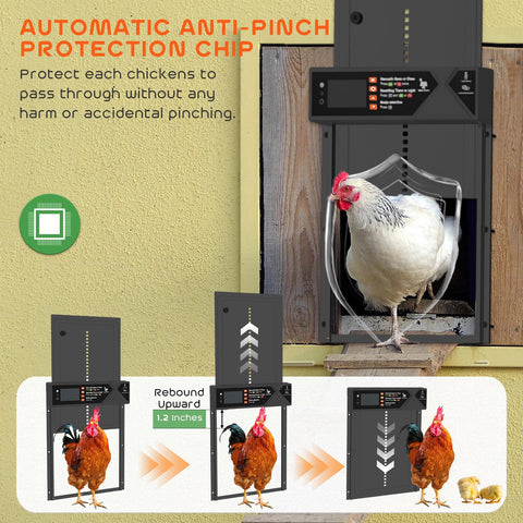 AsFrost aluminum construction withstands weather and daily wear for long-lasting coop security.