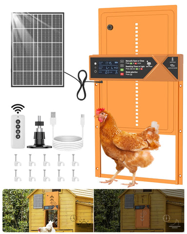 AsFrost large coop door entrance enables easier passage for bigger birds.
