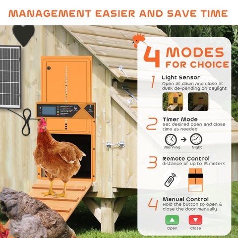 AsFrost solar panel 7W powers the door for reliable operation outdoors.