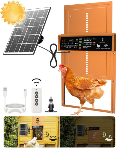 AsFrost solar powered door in action for automatic coop access