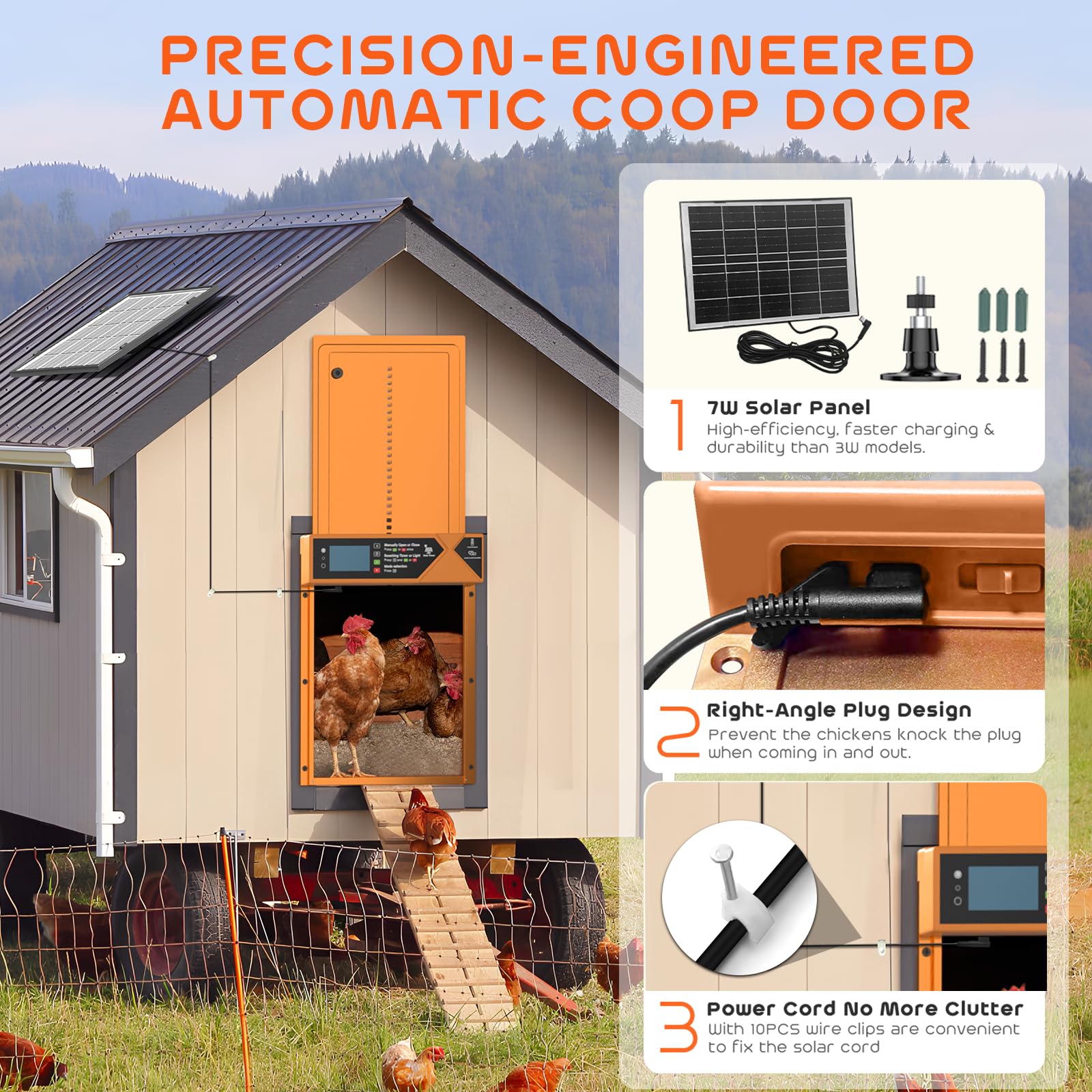 AsFrost light sensor and timer enable smart opening aligned with daylight.