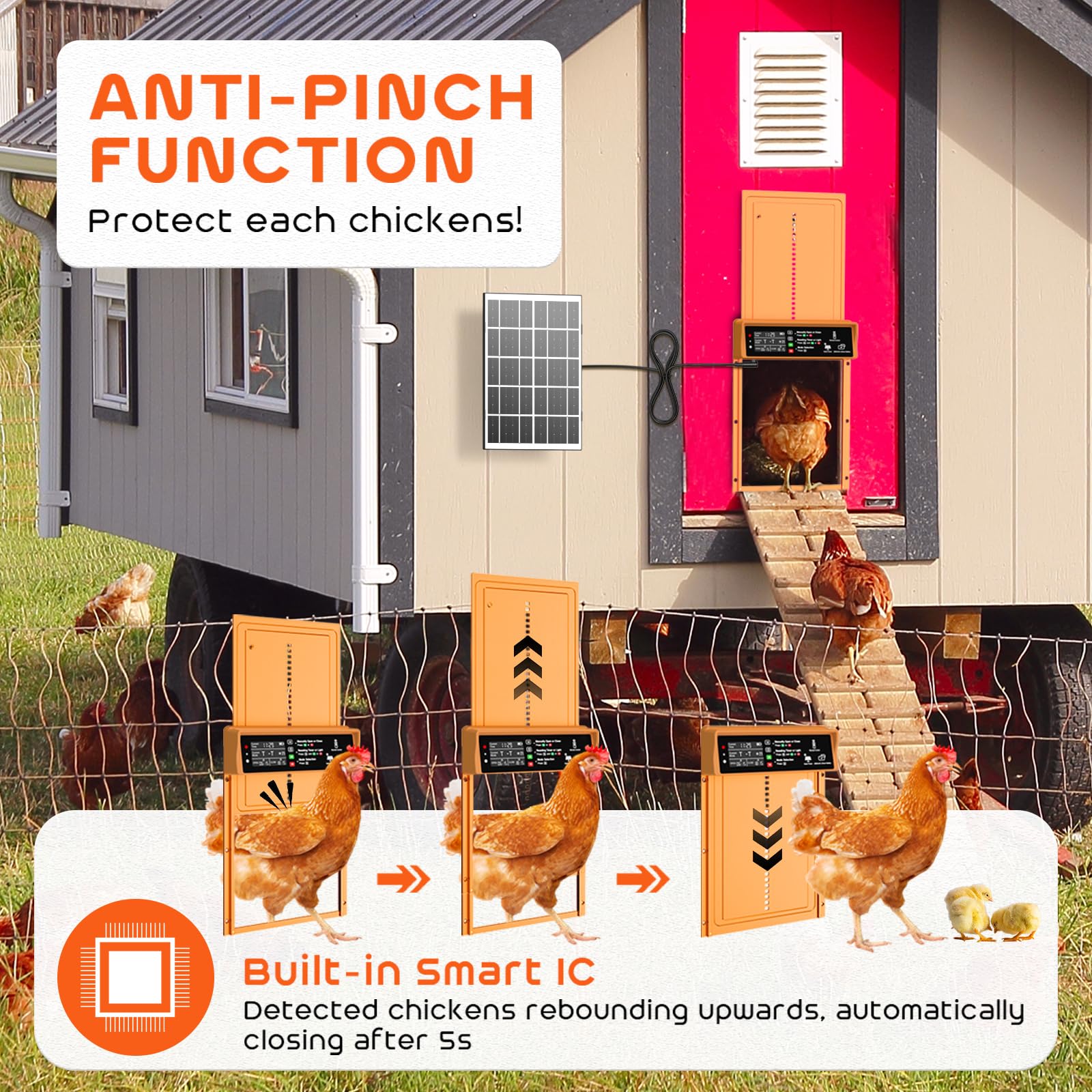 AsFrost weatherproof aluminum coop door withstands harsh weather