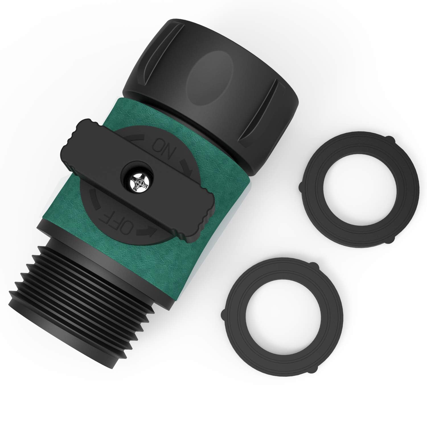 Asgens 3-4-inch thread compatibility demo with standard hoses.