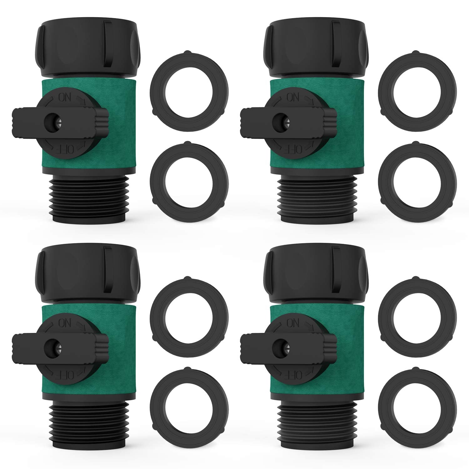 Asgens garden hose shut off valve body view highlighting durable ABS construction.