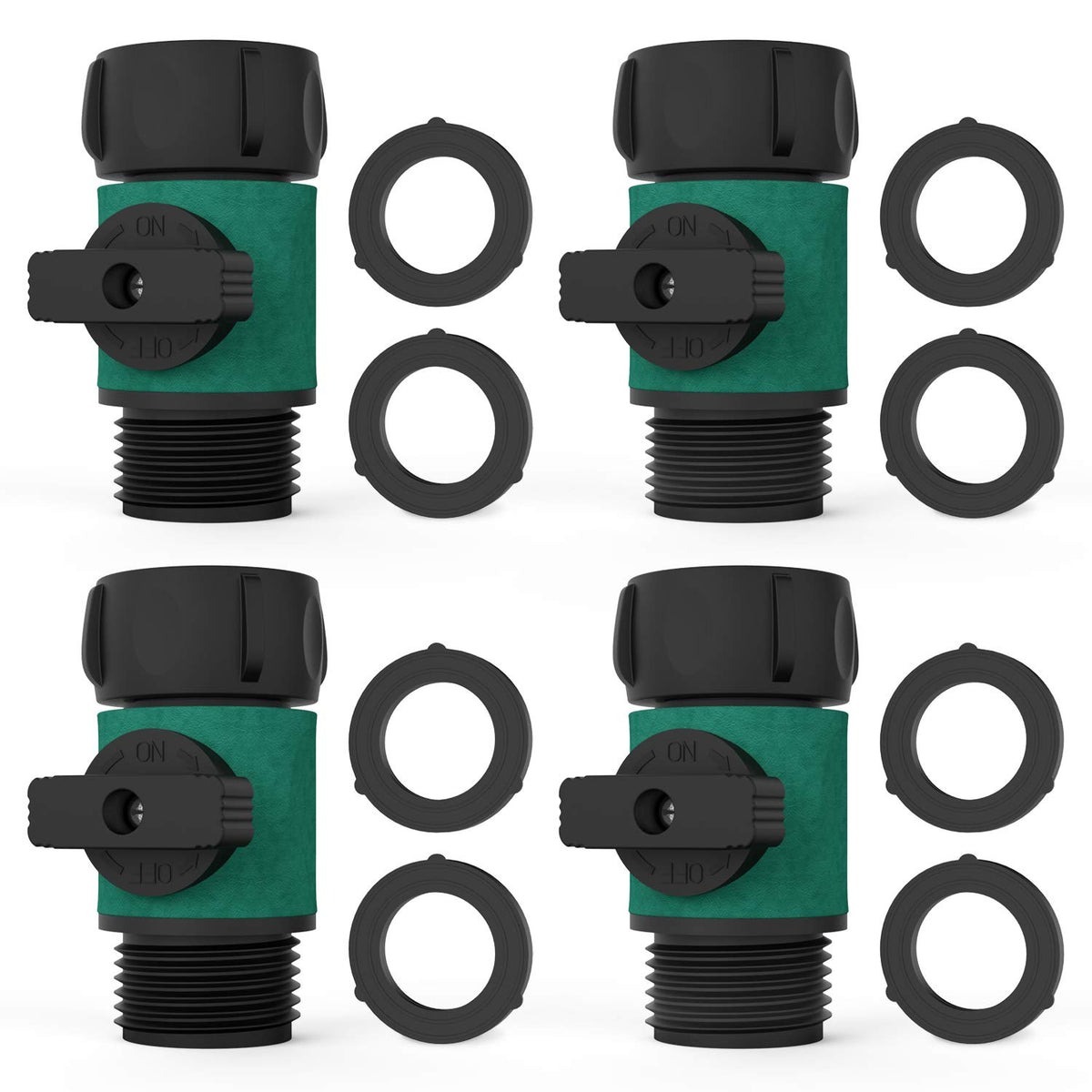 Asgens garden hose shut off valve body view highlighting durable ABS construction.
