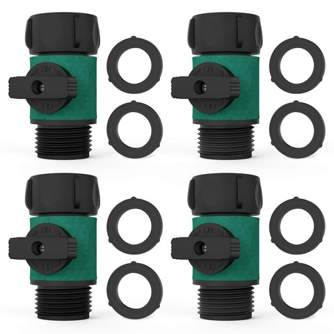 Asgens garden hose shut off valve body view highlighting durable ABS construction.
