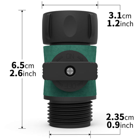 Asgens valve handle close-up showing large grip for easy on/off.