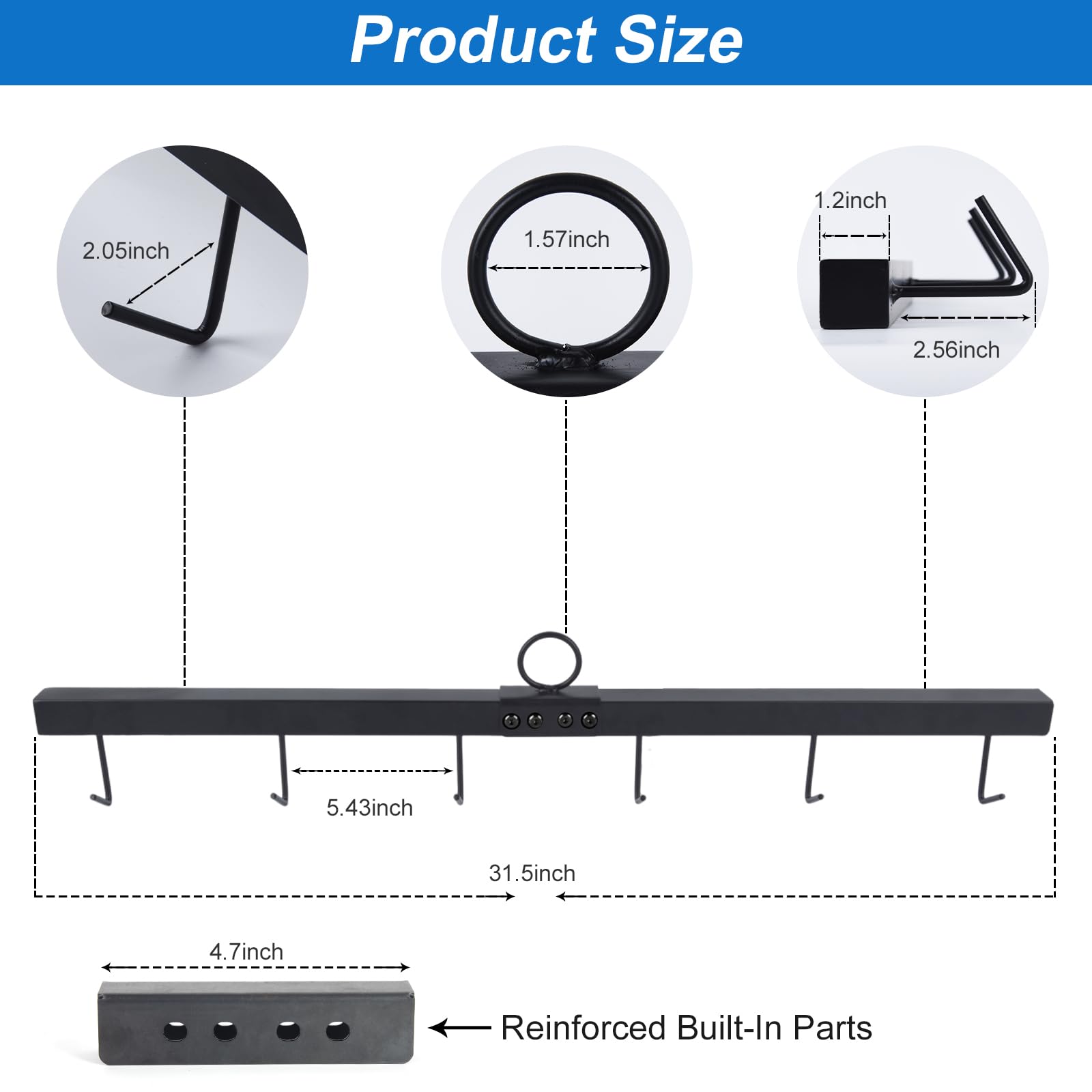 AshKiz chain-link fence stretcher with 6-hook design ensures uniform tension across fabric.
