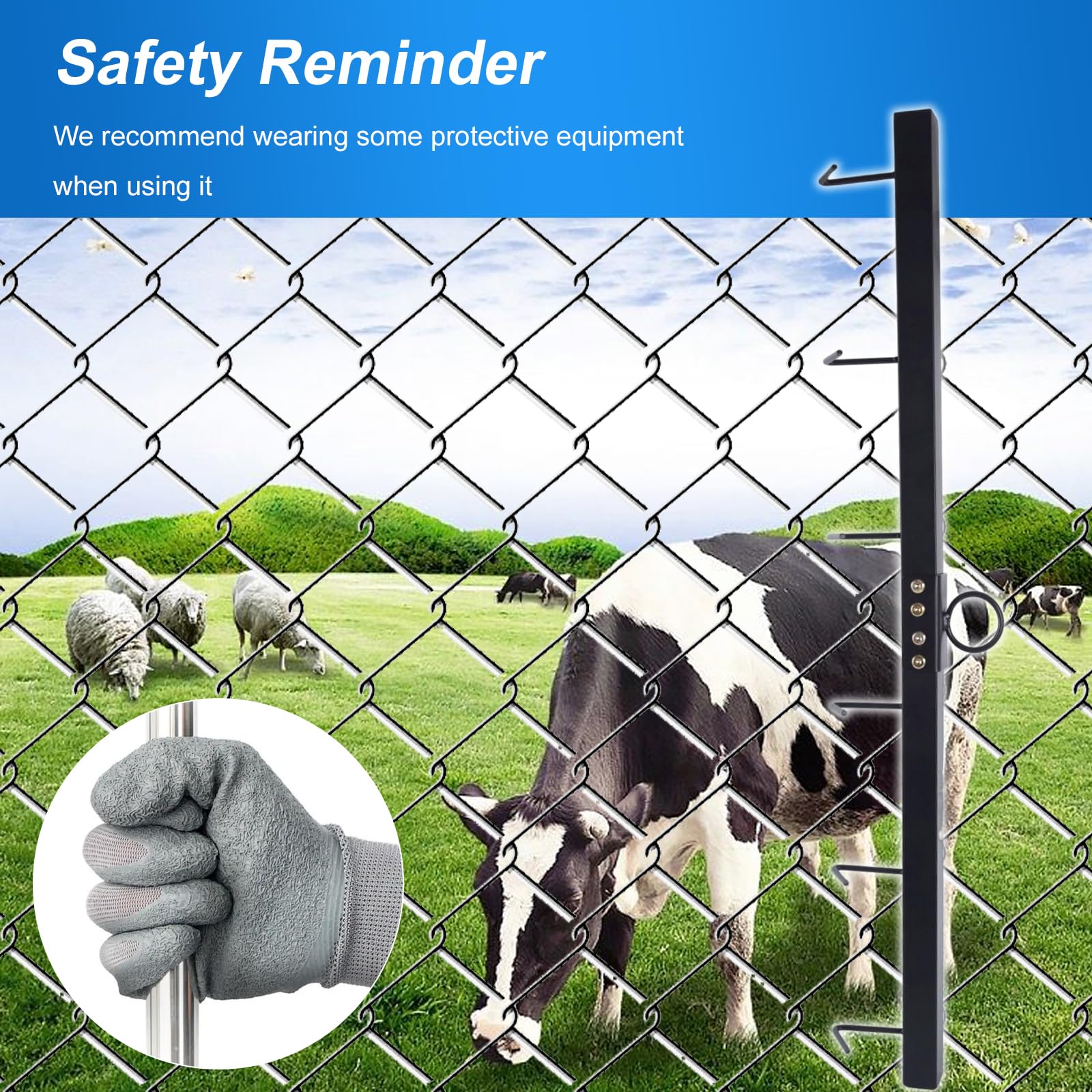 AshKiz fence stretcher with reinforced lining for added durability and long-term use.