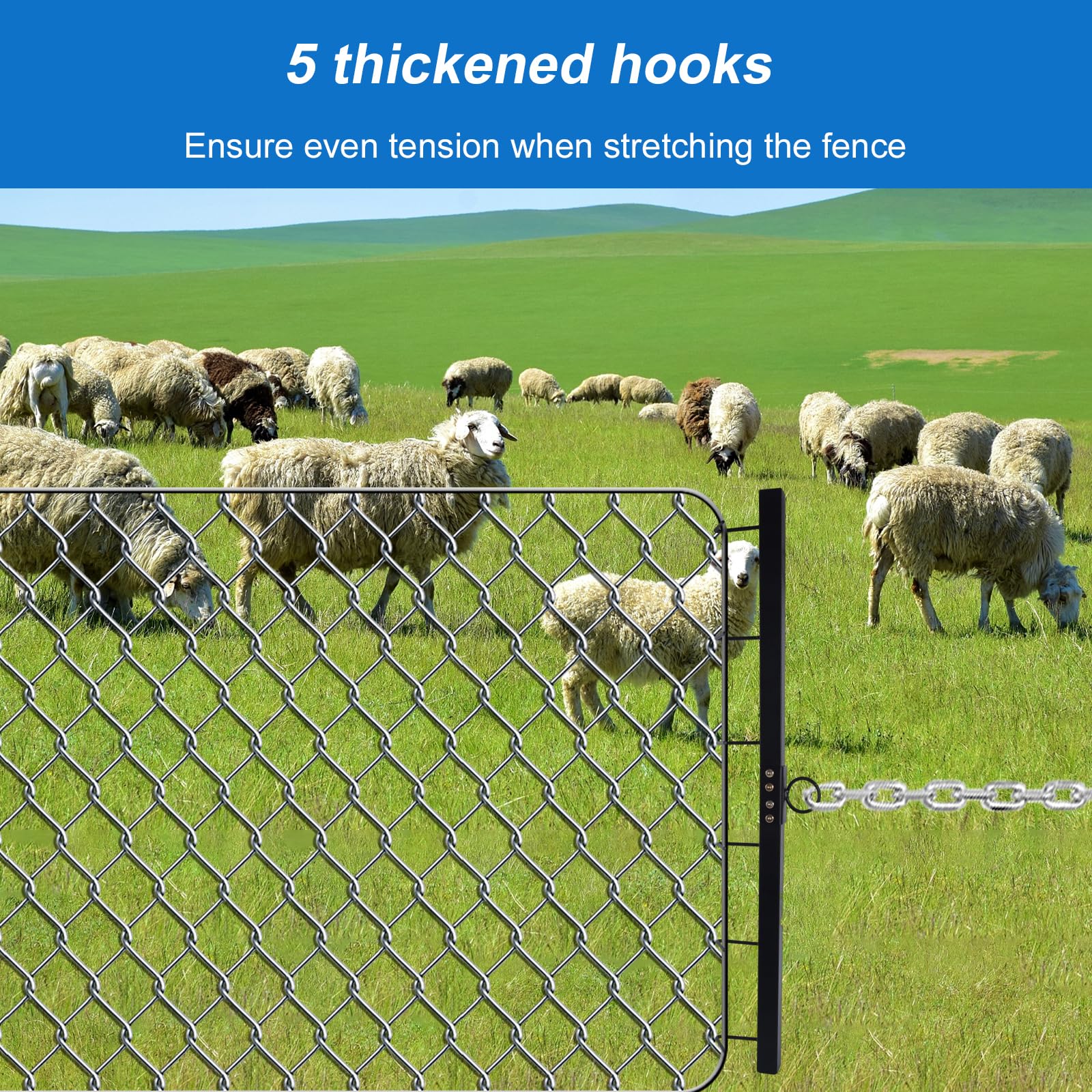 AshKiz fence stretcher three-part assembly for easy carrying and storage.