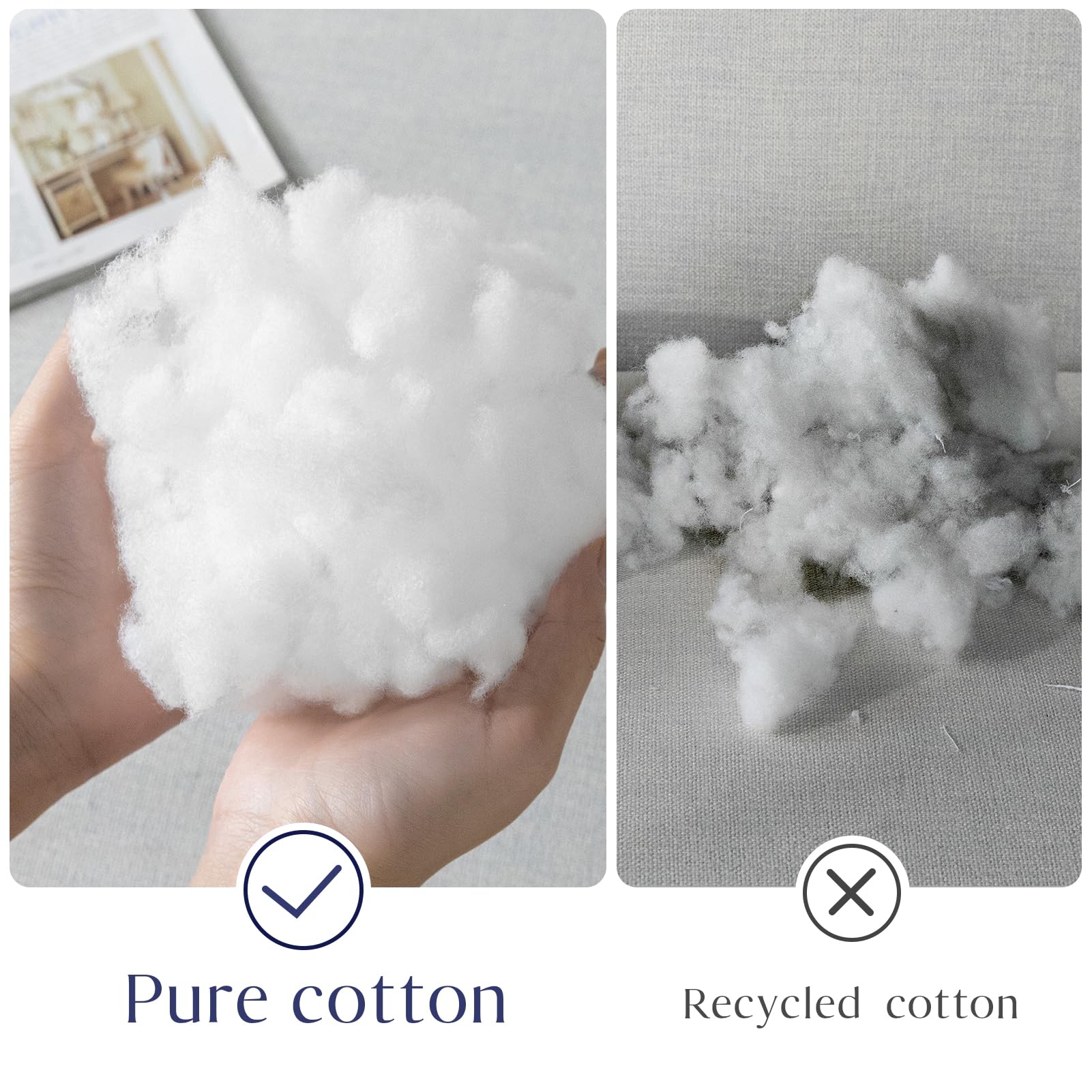 Ashler hypoallergenic fiber fill, 16x16, delivers soft, breathable comfort.