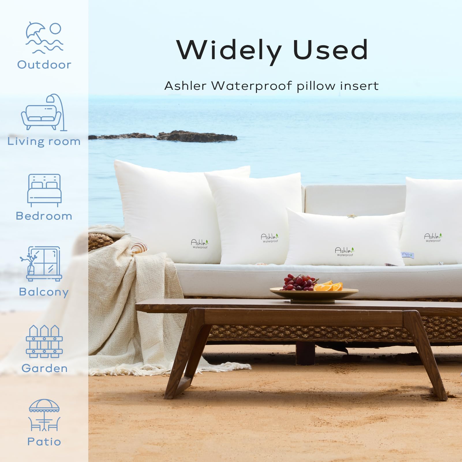 Ashler Home Deco vacuum-sealed packaging demonstrates easy fluff restoration.