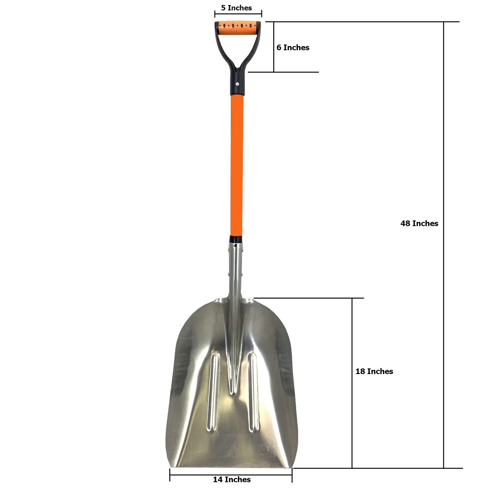 Ashman Aluminium snow shovel with durable-handle for long-lasting winter use