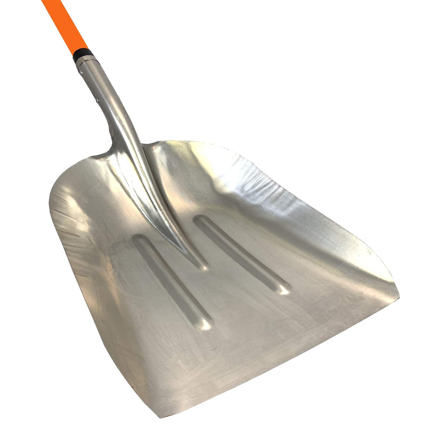 Ashman Aluminium snow shovel with ice-breaker serrated edge tackles packed ice