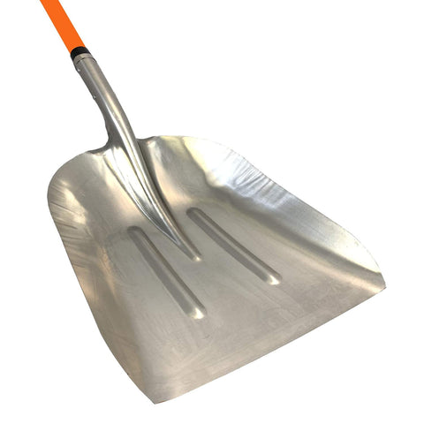 Ashman Aluminium snow shovel with ice-breaker serrated edge tackles packed ice