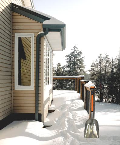 Ashman Aluminium snow shovel snow-deflector prevents back-snow spray