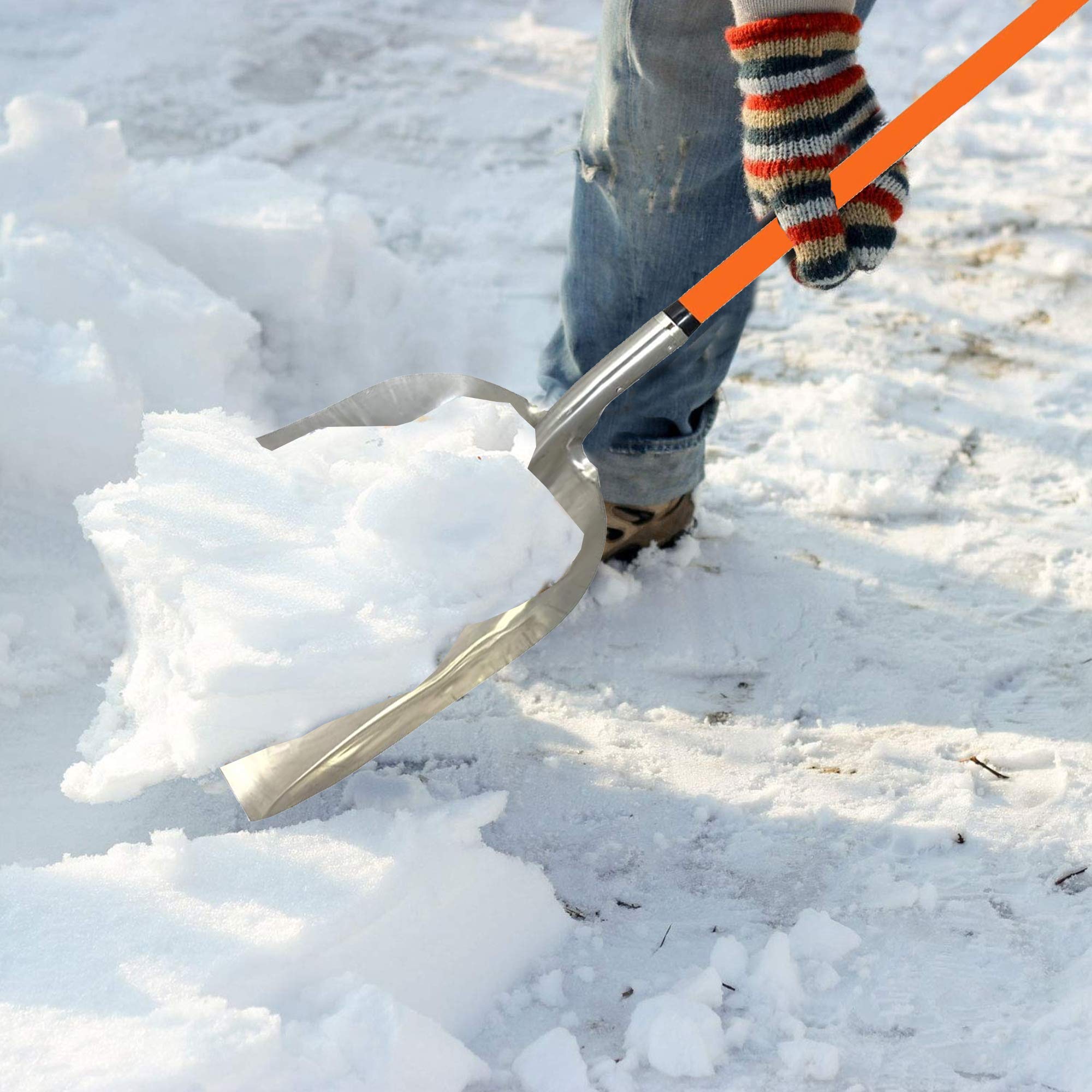 Ashman Aluminium snow shovel wide-scoop blade for fast snow clearing