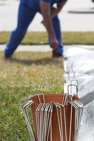 AshmanOnline versatile stake supports dog fences and garden borders