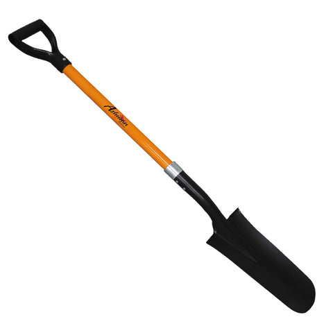 AshmanOnline drain spade showing D-handle grip for two-handed control.