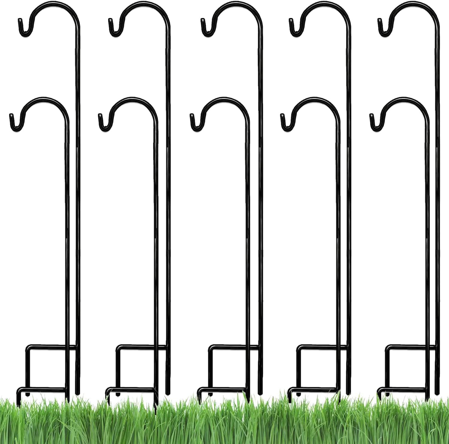 AshmanOnline shepherds hook 10 pack suspends outdoor lights securely for patios.