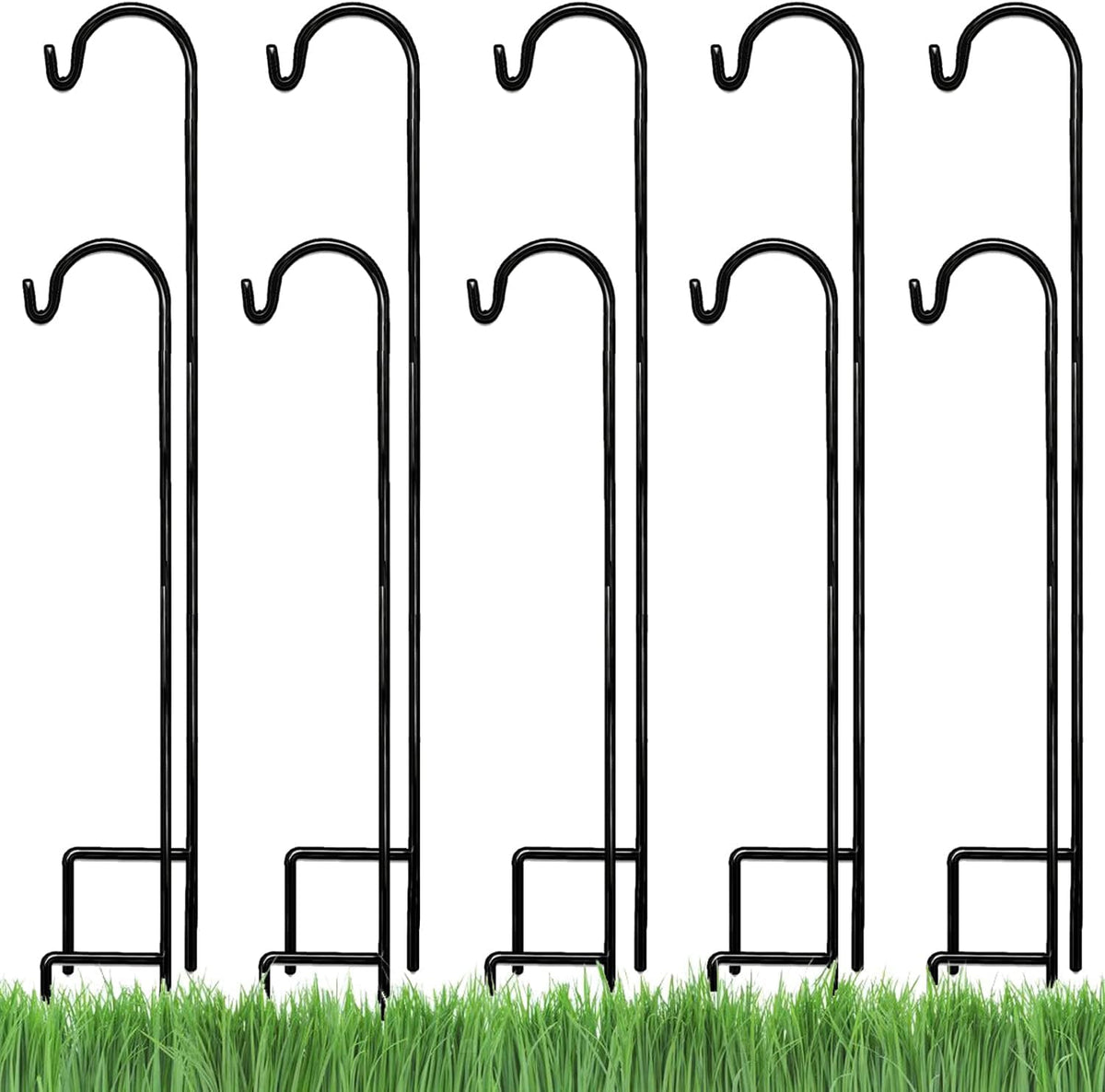 AshmanOnline shepherds hook 10 pack suspends outdoor lights securely for patios.