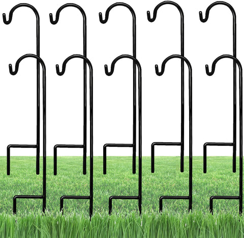 AshmanOnline shepherds hook 10 pack enhances pathways with stylish garden accents.