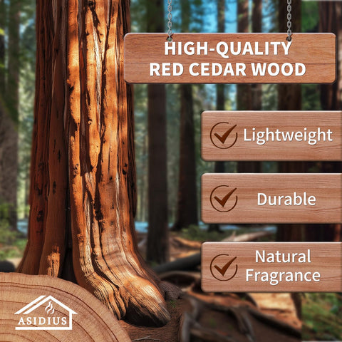 Asidius red cedar sauna timer dimensions 34 by 7 cm for wall mounting.
